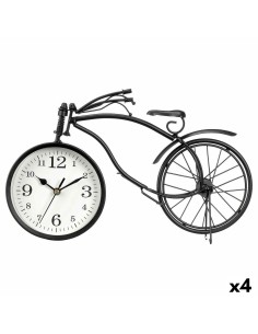 Horloge de table Bicyclette Noir Métal 36 x 22 x 7 cm (4 Unités)