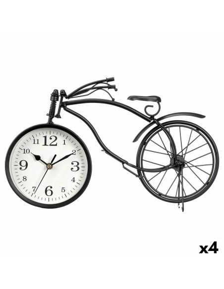 Horloge de table Bicyclette Noir Métal 36 x 22 x 7 cm (4 Unités)