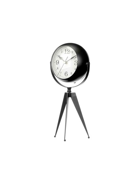 Horloge de table Tripode Noir Métal 14 x 30 x 11 cm (4 Unités)