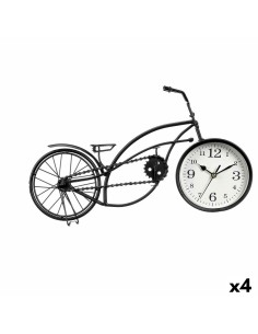 Horloge de table Bicyclette Noir Métal 42 x 24 x 10 cm (4 Unités)