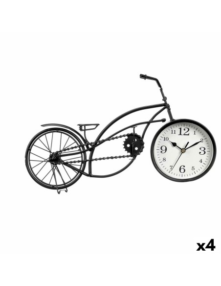 Horloge de table Bicyclette Noir Métal 42 x 24 x 10 cm (4 Unités)