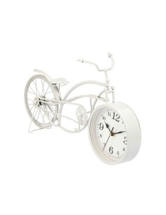 Horloge de table Bicyclette Blanc Métal 42 x 24 x 10 cm (4 Unités) 2