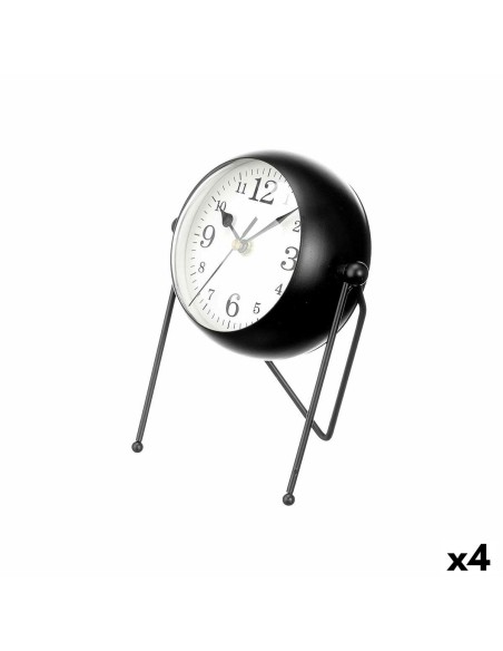 Horloge de table Noir Métal 18 x 21 x 12 cm (4 Unités)