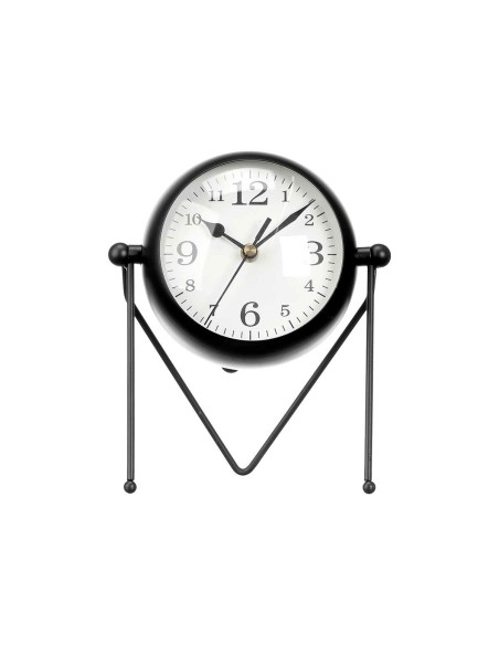 Horloge de table Noir Métal 18 x 21 x 12 cm (4 Unités)