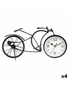 Horloge de table Bicyclette Noir Métal 40 x 19,5 x 7 cm (4 Unités)