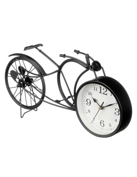 Horloge de table Bicyclette Noir Métal 40 x 19,5 x 7 cm (4 Unités)