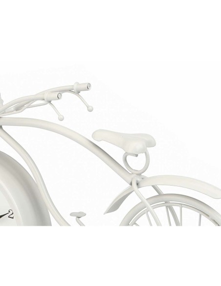 Horloge de table Bicyclette Blanc Métal 36 x 22 x 7 cm (4 Unités)