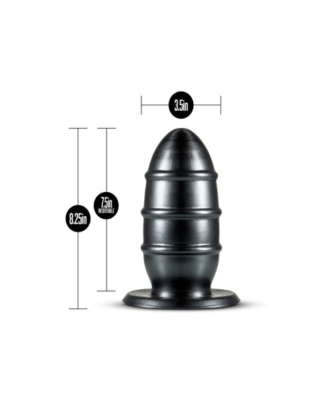 Plug Anal Blush Jet Noir (8,9 cm)