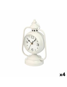 Horloge de table Lampe Blanc Métal 17 x 25 x 11,3 cm (4 Unités)