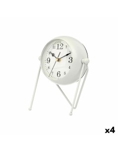 Horloge de table Blanc Métal 18 x 21 x 12 cm (4 Unités)