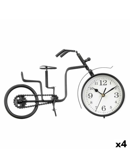 Horloge de table Bicyclette Noir Métal 33 x 21 x 4 cm (4 Unités)