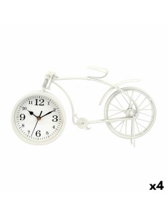 Horloge de table Bicyclette Blanc Métal 38 x 20 x 4 cm (4 Unités)