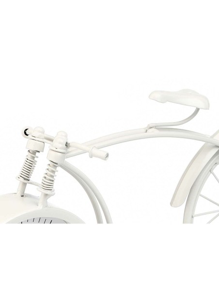 Horloge de table Bicyclette Blanc Métal 38 x 20 x 4 cm (4 Unités)