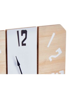 Horloge de table Blanc Métal Bois MDF 22 x 28 x 7 cm (6 Unités) 2