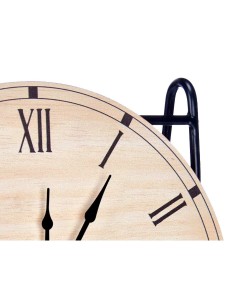 Horloge de table Noir Métal Bois MDF 19 x 21 x 9 cm (6 Unités) 2