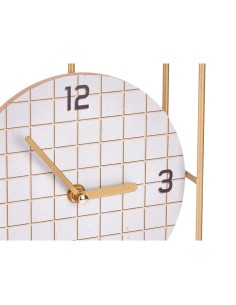 Horloge de table Vérifié Noir Métal Bois MDF 18,5 x 25,5 x 6 cm (6 Unités) 2