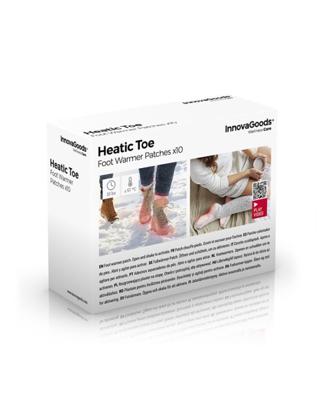 Patchs chauffants pour les pieds Heatic Toe InnovaGoods 10 Unités