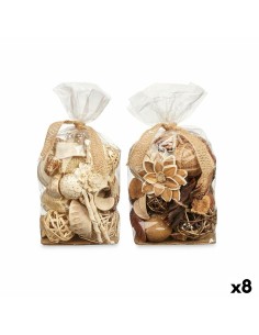 Pot-pourri décoratif Blanc Marron 19 x 40 x 14 cm (8 Unités)