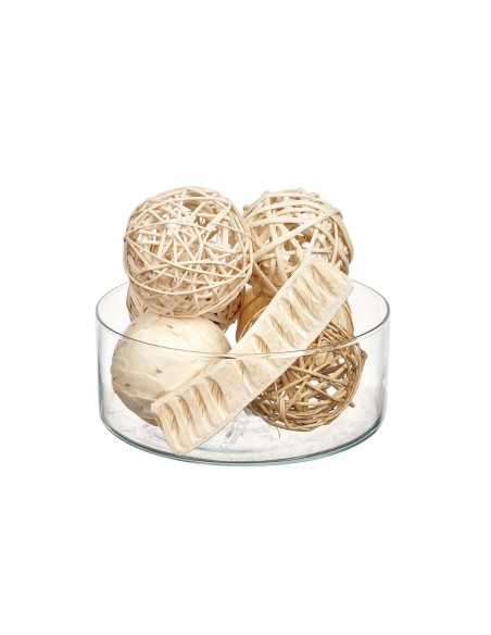 Jeu de boules décoratives Blanc Marron (12 Unités)