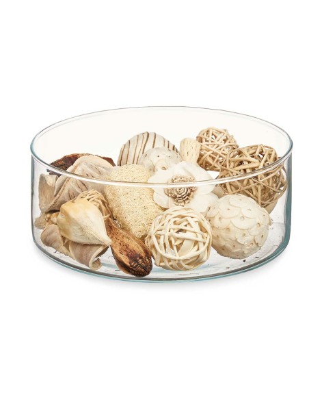Pot-pourri décoratif Blanc Marron 16 x 21 x 7 cm (12 Unités)