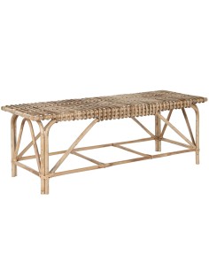 Banquette Home ESPRIT Naturel osier 130 X 46 X 47 cm