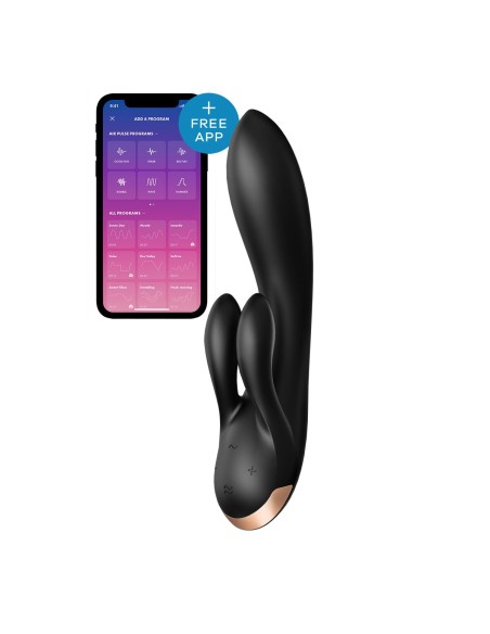 Vibration de Stimulation Double Satisfyer Flex Noir