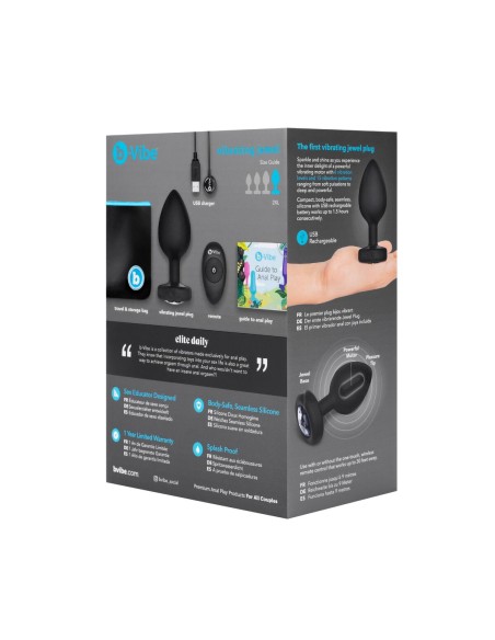 Vibromasseur B-Vibe Vibrating Jewel Noir XXL