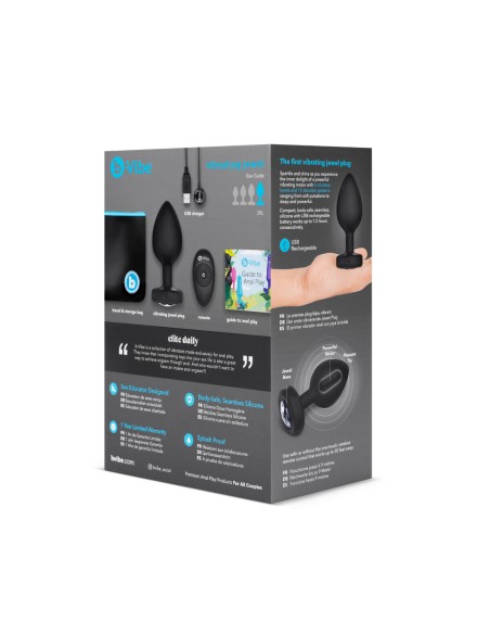 Vibromasseur B-Vibe Vibrating Jewel Noir XXL