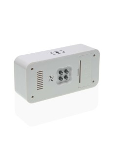 Pendule Réveil Versa Blanc Métal 3,9 x 6,5 x 13,4 cm 2