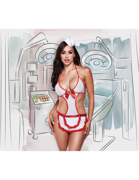 Costume Érotique Baci Lingerie 1234 Blanc Taille unique