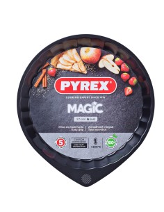 Moule à gâteaux Pyrex Magic Noir Métal Plat Rond Ø 27 cm 6 Unités 2