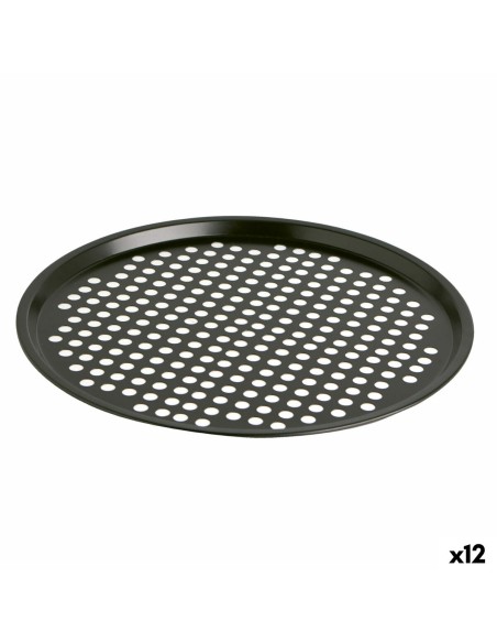 Moule à pizza Quid Sweet Grey Noir Métal 30 x 0,9 cm (12 Unités)