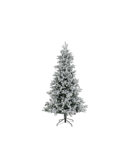 Sapin de Noël DKD Home Decor Blanc Vert Polyéthylène Enneigé 140 x 140 x 210 cm