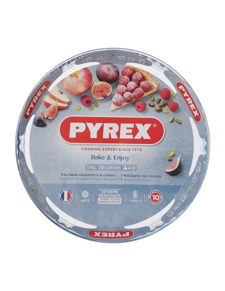 Moule à gâteaux Pyrex Classic Vidrio Transparent verre Plat Rond 27,7 x 27,7 x 3,5 cm 6 Unités