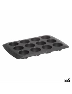 Moules à Muffins Pyrex Magic Noir 31 x 26 x 4 cm (6 Unités)