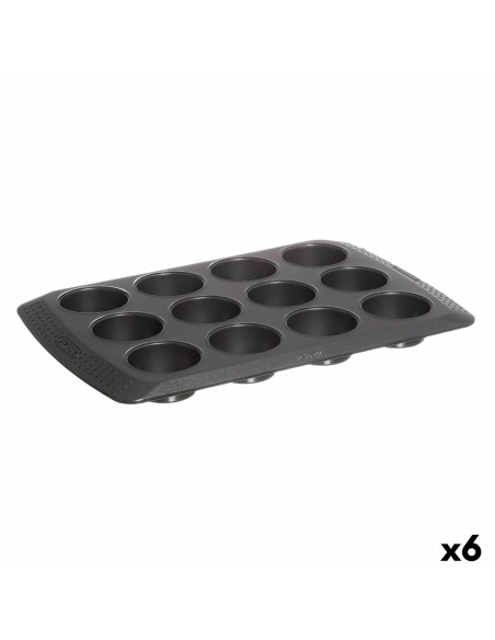 Moules à Muffins Pyrex Magic Noir 31 x 26 x 4 cm (6 Unités)
