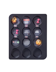 Moules à Muffins Pyrex Magic Noir 31 x 26 x 4 cm (6 Unités) 2