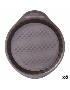 Moule pour four Pyrex Asimetria Rond Noir 25 cm (6 Unités)