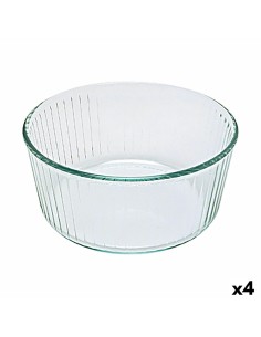 Moule pour four Pyrex Classic Soufflé 21 x 21 x 10 cm Transparent verre (4 Unités)