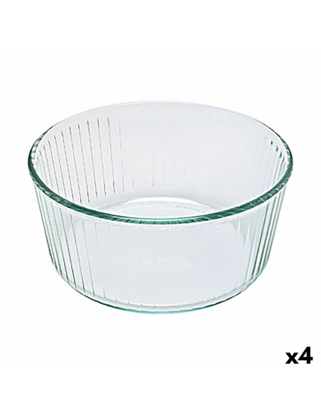 Moule pour four Pyrex Classic Soufflé 21 x 21 x 10 cm Transparent verre (4 Unités)