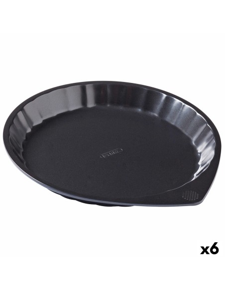 Moule à gâteaux Pyrex Magic Noir Métal Plat Rond Ø 30 cm 6 Unités
