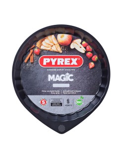 Moule à gâteaux Pyrex Magic Noir Métal Plat Rond Ø 30 cm 6 Unités 2