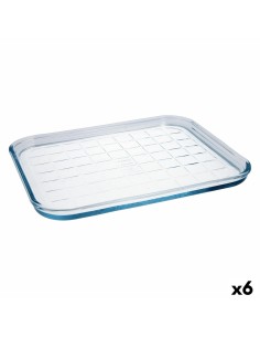 Moule rectangulaire Pyrex Classic Vidrio Transparent verre 33 x 27 x 2 cm Plat (6 Unités)