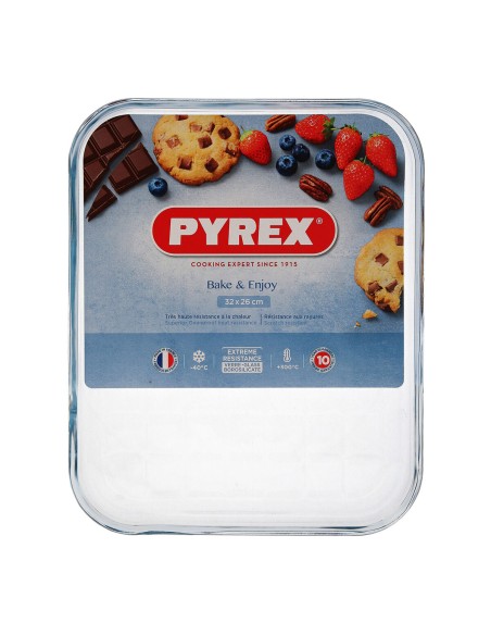 Moule rectangulaire Pyrex Classic Vidrio Transparent verre 33 x 27 x 2 cm Plat (6 Unités)