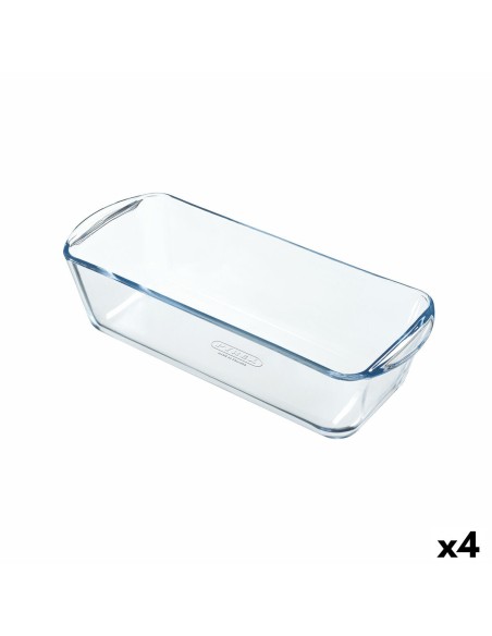 Moule pour four Pyrex Classic Vidrio Rectangulaire Transparent verre 28 x 11 x 8 cm (4 Unités)