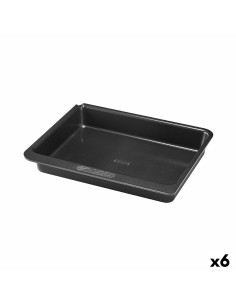 Moule pour four Pyrex Magic Carré Rectangulaire Noir Métal 24 x 24 cm (6 Unités)