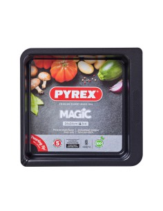 Moule pour four Pyrex Magic Carré Rectangulaire Noir Métal 24 x 24 cm (6 Unités) 2