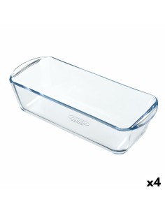 Moule pour four Pyrex Classic Vidrio Rectangulaire Transparent 32 x 12 x 8 cm (4 Unités)