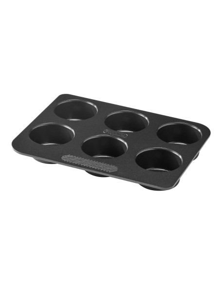 Moules à Muffins Pyrex Magic Noir 24 x 18 x 3 cm (6 Unités)