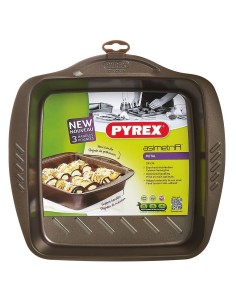 Moule pour four Pyrex Asimetria Carré Noir Métal 24 x 24 cm (6 Unités) 2